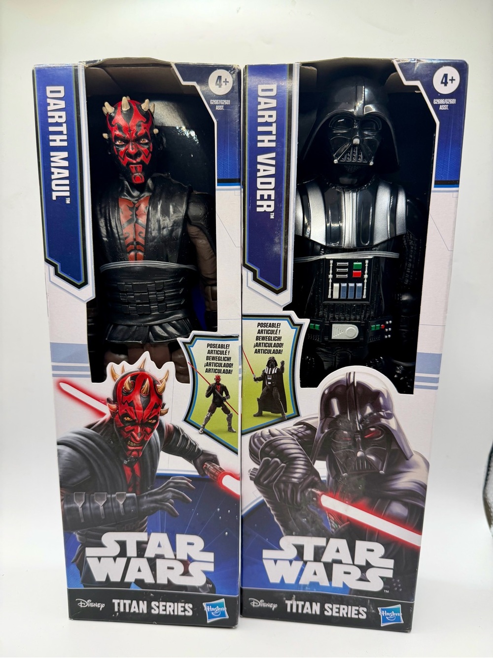 Disney Star Wars Darth Maul & Darth Vader Action Figures - Black/Red
